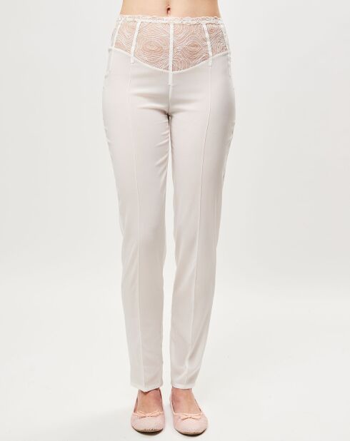 Pantalon en Soie mélangée Elements blanc/doré