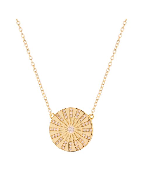 Adelasia Halskette aus Goldmessing und Zirkonen