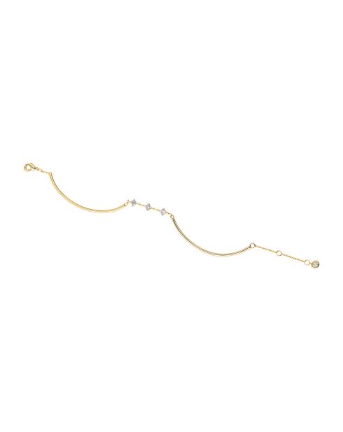 Maya Armband aus Goldmessing und Zirkonen