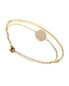 Andréa-armband in goud, messing en zirkonen