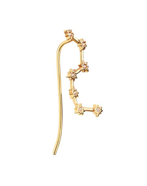 Anita Ohrringe aus goldfarbenem Messing und Zirkonia