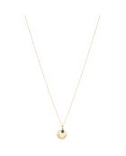 Collier Hortense en laiton doré & zircon bleu