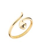 Rosa verstelbare ring in goudmessing