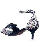 Slingbacks Hania python/noir - Talon 5 cm