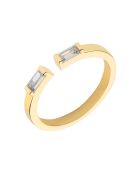 Verstellbarer Ring Sofia aus Goldmessing und Zirkonen