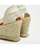 Espadrilles compensées en Textile safran - Talon 7.5 cm