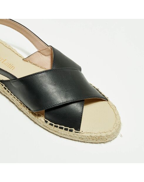 Sandali neri in pelle