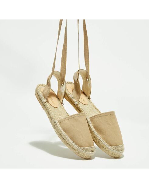 Espadrilles en Textile camel