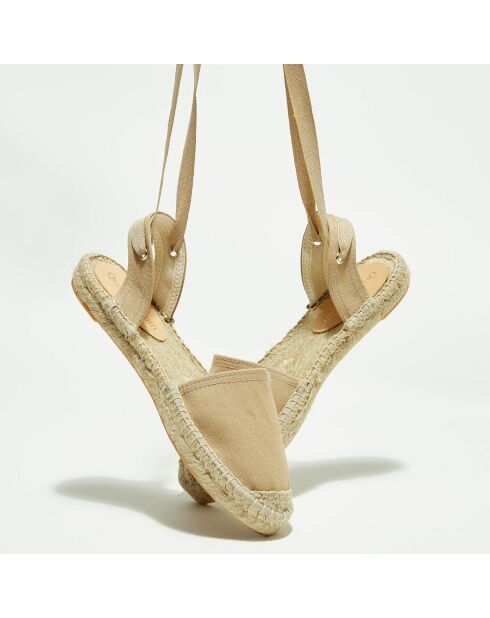 Espadrilles en Textile camel