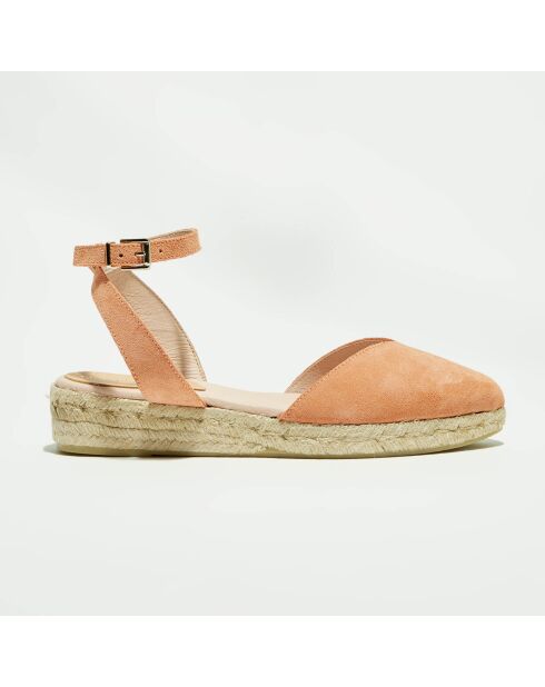 Espadrillas in pelle color pesca