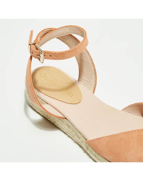 Espadrillas in pelle color pesca