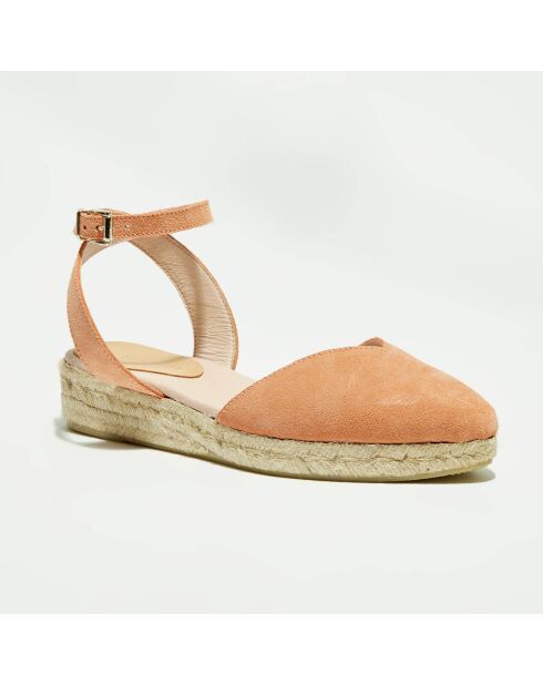 Espadrillas in pelle color pesca