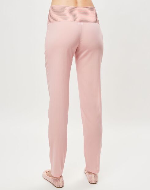 Pantalon en Soie mélangée Garnet rose