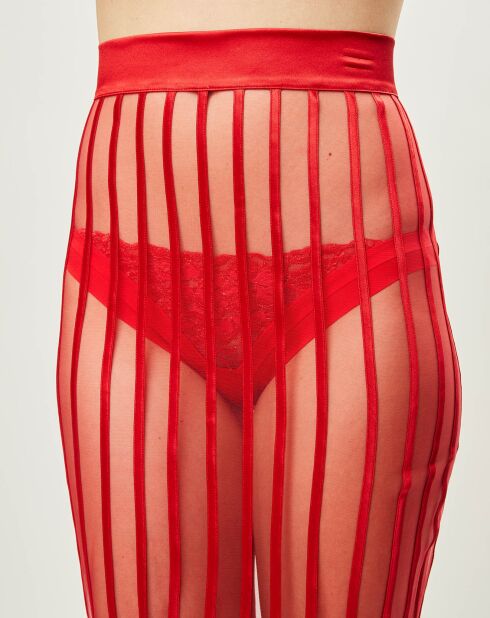 Jupe Graphique Couture en Soie mélangée  rouge