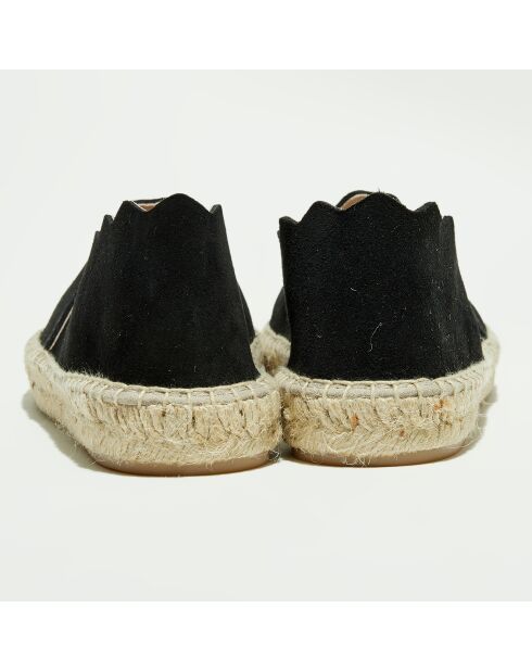 Espadrilles en Velours de Cuir noires