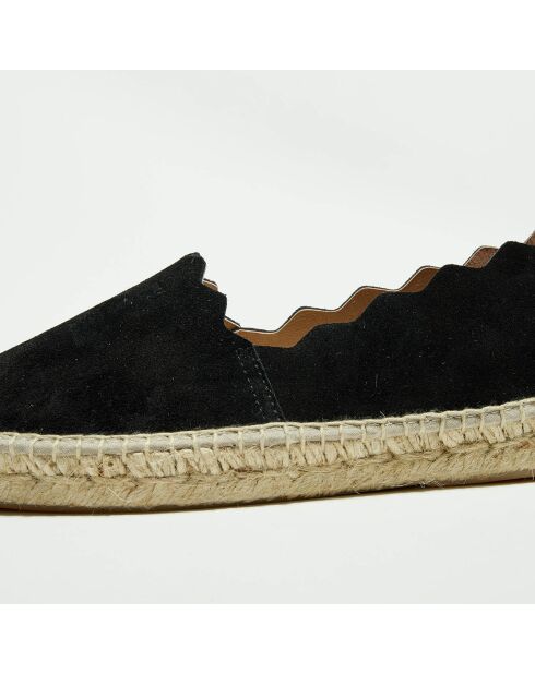 Espadrilles en Velours de Cuir noires