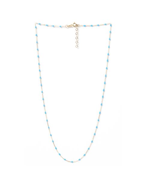 Collier Email Bleu or jaune