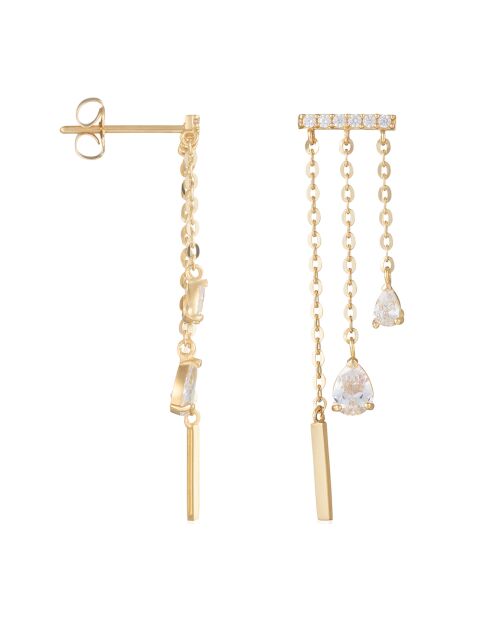 Boucles d'oreilles Cascade Lumineuse or jaune