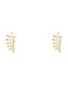 Boucles d'oreilles Feuilles d'Or or jaune