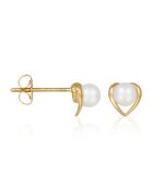 Boucles d'oreilles Amour de Perle or jaune