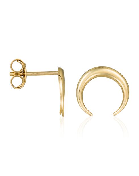 Boucles d'oreilles Demi lune or jaune
