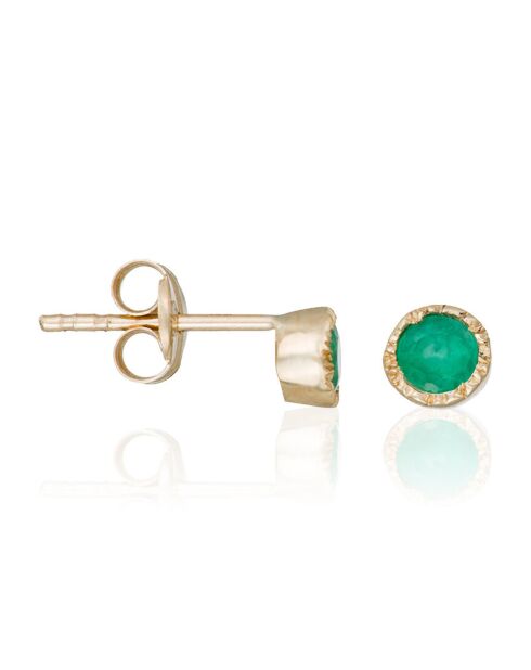 Boucles d'oreilles Rond Vert or jaune