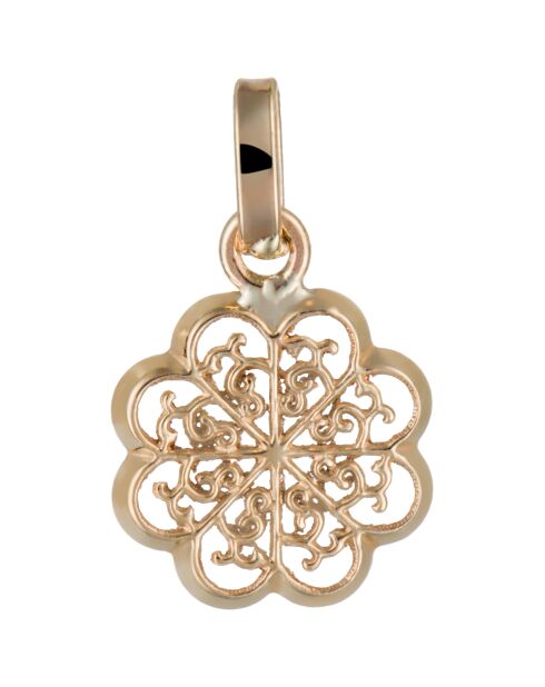 Pendentif Médaillon Flora or jaune