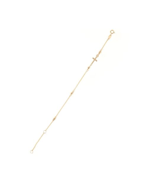 Bracelet Croix or jaune