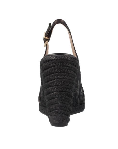 Christelle schwarze Keilsandalen - 10 cm Absatz