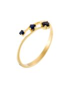 Bague Filante Saphirs 0.03 ct or jaune