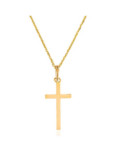 Pendentif Croix Croyance or jaune