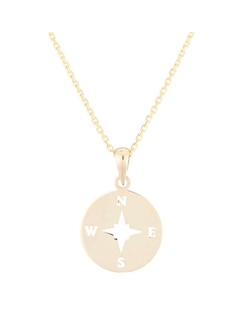 Pendentif Boussole or jaune