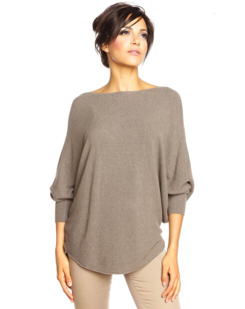 Pull Palmeras taupe