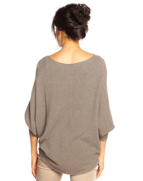 Pull Palmeras taupe