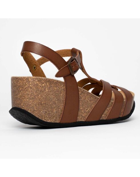 Sandales Cagliari camel - Talon 7 cm
