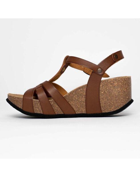 Sandales Cagliari camel - Talon 7 cm