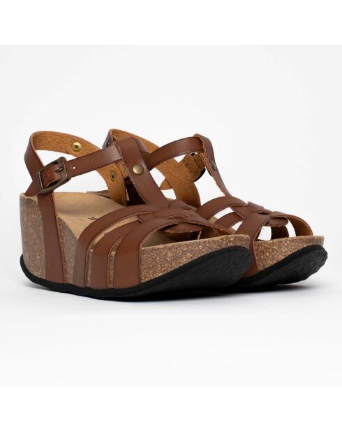 Sandales Cagliari camel - Talon 7 cm