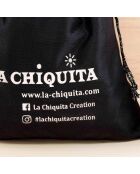 Pochon Luxe Medium en satin noir - 18x14 cm