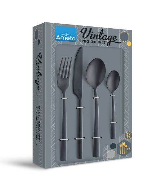 Ménagère alta noire - 16 pièces