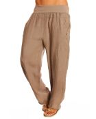 Pantalon 100% Lin Alina taupe
