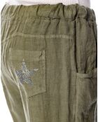 Pantalon 100% Lin Camelia kaki