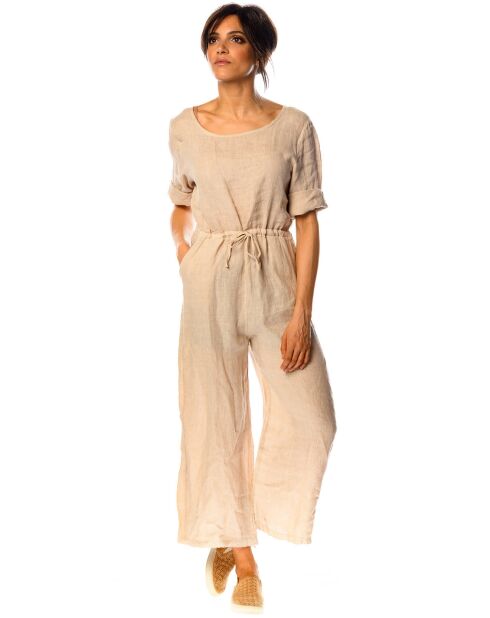 Combinaison 100% Lin Dalhia beige