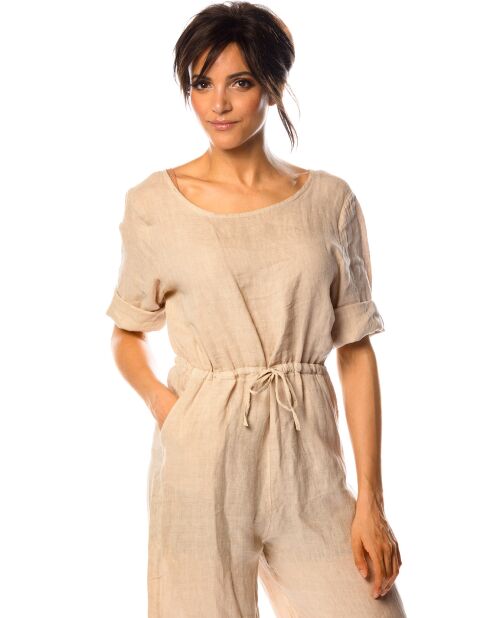 Combinaison 100% Lin Dalhia beige