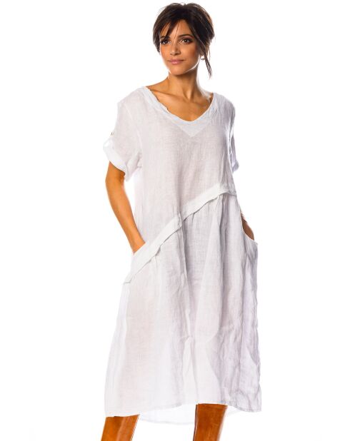 Robe 100% Lin Garance blanche