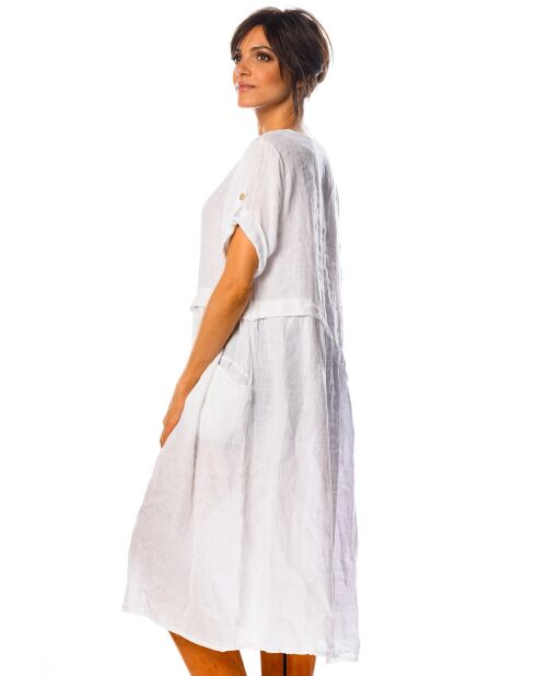 Robe 100% Lin Garance blanche