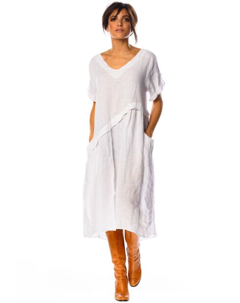 Robe 100% Lin Garance blanche
