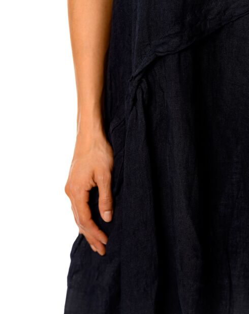 Robe 100% Lin Garance marine