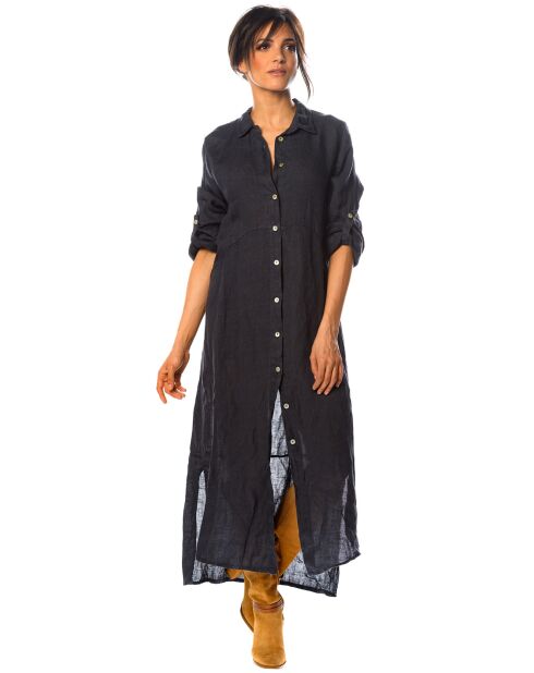 Robe 100% Lin Iris marine