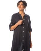 Robe 100% Lin Iris marine
