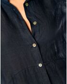 Robe 100% Lin Iris marine
